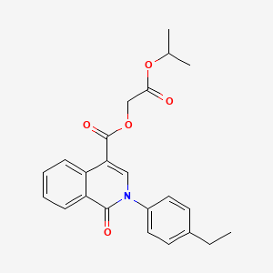molecular formula C23H23NO5 B2666112 2-Oxo-2-(propan-2-yloxy)ethyl 2-(4-ethylphenyl)-1-oxo-1,2-dihydroisoquinoline-4-carboxylate CAS No. 1226441-18-4