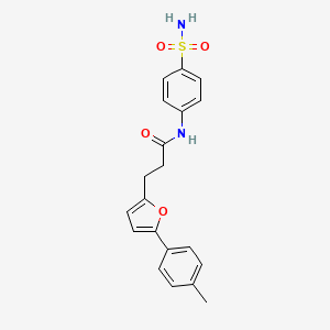 molecular formula C20H20N2O4S B2666114 3-[5-(4-methylphenyl)furan-2-yl]-N-(4-sulfamoylphenyl)propanamide CAS No. 923227-25-2