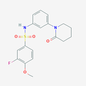 3-fluoro-4-methoxy-N-(3-(2-oxopiperidin-1-yl)phenyl)benzenesulfonamide