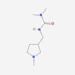 molecular formula C9H19N3O B2666117 1,1-Dimethyl-3-[(1-methylpyrrolidin-3-yl)methyl]urea CAS No. 1596062-09-7