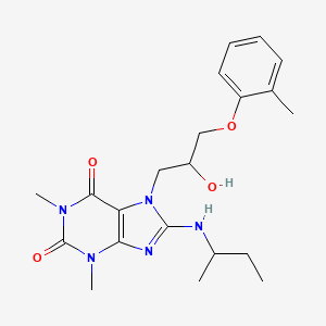 8-(Butan-2-ylamino)-7-[2-hydroxy-3-(2-methylphenoxy)propyl]-1,3-dimethylpurine-2,6-dione