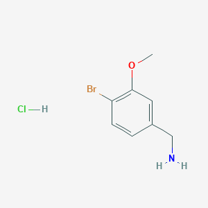 molecular formula C8H11BrClNO B2666131 (4-溴-3-甲氧基苯基)甲胺盐酸 CAS No. 1956309-63-9