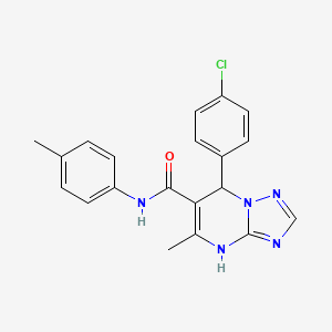 7-(4-chlorophenyl)-5-methyl-N-(4-methylphenyl)-4,7-dihydro[1,2,4]triazolo[1,5-a]pyrimidine-6-carboxamide