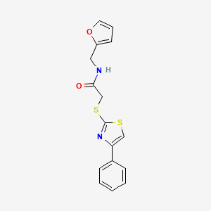 N-[(furan-2-yl)methyl]-2-[(4-phenyl-1,3-thiazol-2-yl)sulfanyl]acetamide