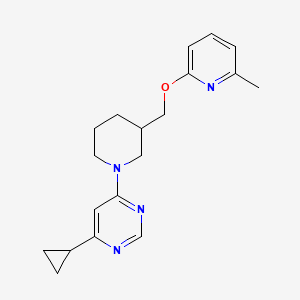 4-Cyclopropyl-6-[3-[(6-methylpyridin-2-yl)oxymethyl]piperidin-1-yl]pyrimidine