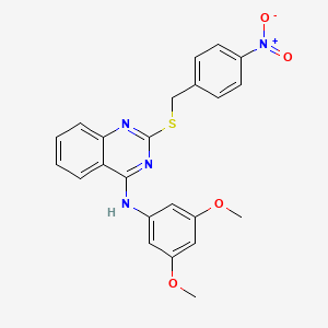 molecular formula C23H20N4O4S B2666139 N-(3,5-二甲氧基苯基)-2-[(4-硝基苯基)甲基硫基]喹唑啉-4-胺 CAS No. 688356-31-2