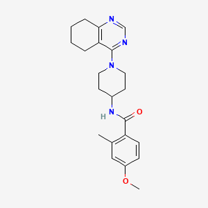 molecular formula C22H28N4O2 B2666141 4-methoxy-2-methyl-N-(1-(5,6,7,8-tetrahydroquinazolin-4-yl)piperidin-4-yl)benzamide CAS No. 2034258-56-3