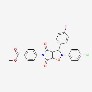 methyl 4-[2-(4-chlorophenyl)-3-(4-fluorophenyl)-4,6-dioxo-hexahydro-2H-pyrrolo[3,4-d][1,2]oxazol-5-yl]benzoate