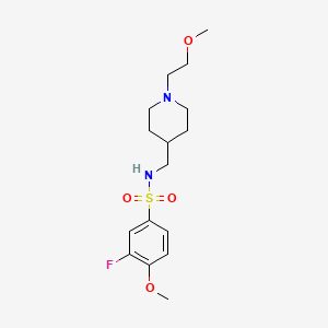 3-fluoro-4-methoxy-N-((1-(2-methoxyethyl)piperidin-4-yl)methyl)benzenesulfonamide