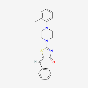 molecular formula C21H21N3OS B2666150 5-苄基亚甲基-2-(4-邻甲苯基哌嗪-1-基)-噻唑-4-酮 CAS No. 315241-88-4