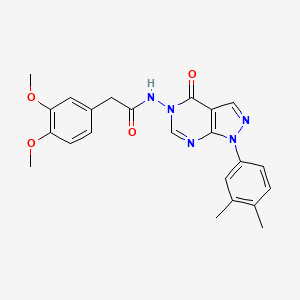 molecular formula C23H23N5O4 B2666159 2-(3,4-二甲氧基苯基)-N-(1-(3,4-二甲基苯基)-4-氧代-1H-吡嗪并[3,4-d]嘧啶-5(4H)-基)乙酰胺 CAS No. 899967-54-5