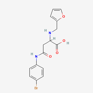 molecular formula C15H15BrN2O4 B2666165 4-((4-溴苯基)氨基)-2-((呋喃-2-基甲基)氨基)-4-氧代丁酸 CAS No. 1098637-35-4