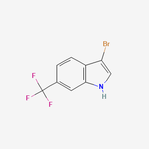 molecular formula C9H5BrF3N B2666176 3-溴-6-(三氟甲基)-1H-吲哚 CAS No. 1388076-24-1