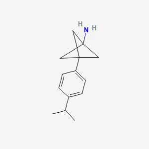 molecular formula C14H19N B2666178 3-(4-Propan-2-ylphenyl)bicyclo[1.1.1]pentan-1-amine CAS No. 2287334-61-4