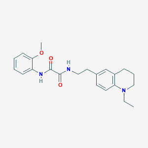 molecular formula C22H27N3O3 B2666179 N1-(2-(1-ethyl-1,2,3,4-tetrahydroquinolin-6-yl)ethyl)-N2-(2-methoxyphenyl)oxalamide CAS No. 955531-68-7