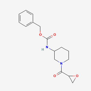 molecular formula C16H20N2O4 B2666180 Benzyl N-[1-(oxirane-2-carbonyl)piperidin-3-yl]carbamate CAS No. 2411288-06-5