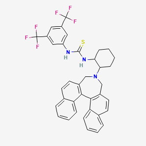 molecular formula C37H31F6N3S B2666181 N-[3,5-Bis(trifluoromethyl)phenyl]-N'-[(1S,2S)-2-[(11bR)-3,5-dihydro-4H-dinaphth[2,1-c:1',2'-e]azepin-4-yl]cyclohexyl]thiourea CAS No. 1040245-49-5