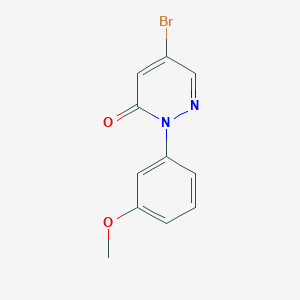 molecular formula C11H9BrN2O2 B2666183 5-溴-2-(3-甲氧苯基)吡啶并[2H]-酮 CAS No. 2090879-03-9