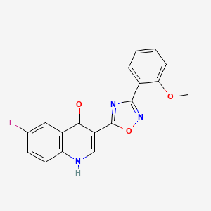 6-fluoro-3-(3-(2-methoxyphenyl)-1,2,4-oxadiazol-5-yl)quinolin-4(1H)-one