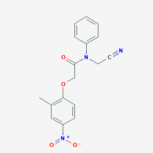 molecular formula C17H15N3O4 B2666189 N-(Cyanomethyl)-2-(2-methyl-4-nitrophenoxy)-N-phenylacetamide CAS No. 1935807-03-6