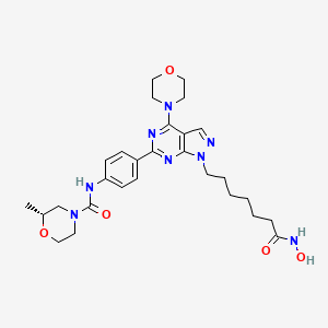 molecular formula C28H38N8O5 B2666194 HDACs/mTOR 抑制剂 1 CAS No. 2271413-06-8