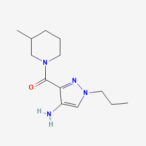 molecular formula C13H22N4O B2666198 3-[(3-Methylpiperidin-1-yl)carbonyl]-1-propyl-1H-pyrazol-4-amine CAS No. 2101195-67-7