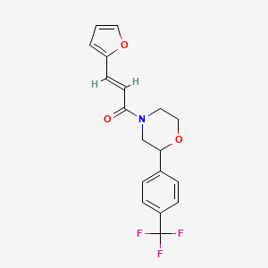 (E)-3-(furan-2-yl)-1-(2-(4-(trifluoromethyl)phenyl)morpholino)prop-2-en-1-one