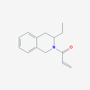 molecular formula C14H17NO B2666222 1-(3-Ethyl-3,4-dihydro-1H-isoquinolin-2-yl)prop-2-en-1-one CAS No. 2224371-57-5