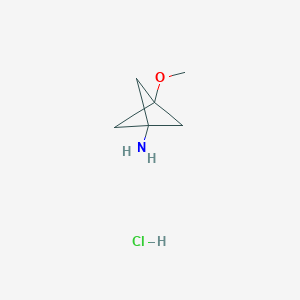 molecular formula C6H12ClNO B2666223 3-Methoxybicyclo[1.1.1]pentan-1-amine hydrochloride CAS No. 2197502-05-7