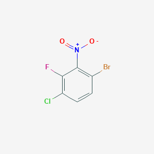 molecular formula C6H2BrClFNO2 B2666231 1-溴-4-氯-3-氟-2-硝基苯 CAS No. 1804382-30-6