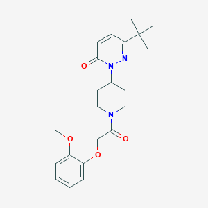 6-Tert-butyl-2-[1-[2-(2-methoxyphenoxy)acetyl]piperidin-4-yl]pyridazin-3-one