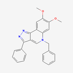 molecular formula C25H21N3O2 B2666247 5-benzyl-7,8-dimethoxy-3-phenyl-5H-pyrazolo[4,3-c]quinoline CAS No. 866727-79-9