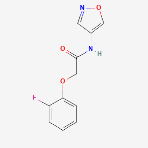 molecular formula C11H9FN2O3 B2666251 2-(2-fluorophenoxy)-N-(isoxazol-4-yl)acetamide CAS No. 1396872-13-1