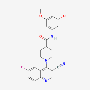 molecular formula C24H23FN4O3 B2666259 2-{2-[4-(4-甲氧基苯基)哌嗪-1-基]-2-氧代乙基}-8-苯氧[1,2,4]三唑并[4,3-a]吡嗪-3(2H)-酮 CAS No. 1207012-89-2