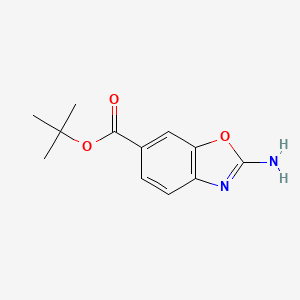 molecular formula C12H14N2O3 B2666271 Tert-butyl 2-amino-1,3-benzoxazole-6-carboxylate CAS No. 2248357-81-3