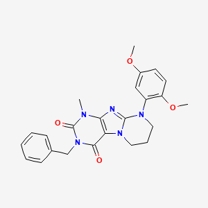 3-benzyl-9-(2,5-dimethoxyphenyl)-1-methyl-1H,2H,3H,4H,6H,7H,8H,9H-pyrimido[1,2-g]purine-2,4-dione