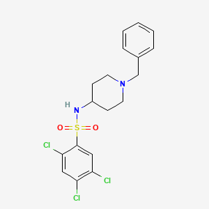 molecular formula C18H19Cl3N2O2S B2666282 N-(1-苄基-4-哌啶基)-2,4,5-三氯苯磺酰胺 CAS No. 334974-49-1