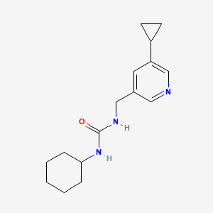 molecular formula C16H23N3O B2666285 1-Cyclohexyl-3-((5-cyclopropylpyridin-3-yl)methyl)urea CAS No. 2034208-85-8