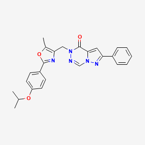 1-((2-(4-Isopropoxyphenyl)-5-methyloxazol-4-yl)methyl)-8-phenylpyrazolo[1,5-d][1,2,4]triazinone