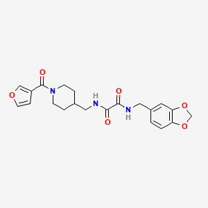 N1-(benzo[d][1,3]dioxol-5-ylmethyl)-N2-((1-(furan-3-carbonyl)piperidin-4-yl)methyl)oxalamide