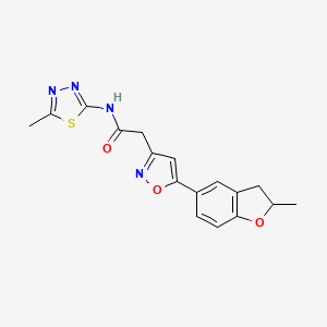 N-(5-methyl-1,3,4-thiadiazol-2-yl)-2-(5-(2-methyl-2,3-dihydrobenzofuran-5-yl)isoxazol-3-yl)acetamide