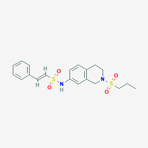 (E)-2-phenyl-N-(2-(propylsulfonyl)-1,2,3,4-tetrahydroisoquinolin-7-yl)ethenesulfonamide