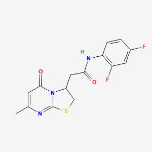 molecular formula C15H13F2N3O2S B2666306 N-(2,4-difluorophenyl)-2-(7-methyl-5-oxo-3,5-dihydro-2H-thiazolo[3,2-a]pyrimidin-3-yl)acetamide CAS No. 946342-19-4