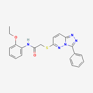 molecular formula C21H19N5O2S B2666308 N-(2-ethoxyphenyl)-2-((3-phenyl-[1,2,4]triazolo[4,3-b]pyridazin-6-yl)thio)acetamide CAS No. 852372-53-3