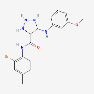 N-(2-bromo-4-methylphenyl)-5-(3-methoxyanilino)triazolidine-4-carboxamide