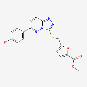 Methyl 5-(((6-(4-fluorophenyl)-[1,2,4]triazolo[4,3-b]pyridazin-3-yl)thio)methyl)furan-2-carboxylate