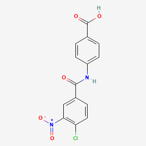 molecular formula C14H9ClN2O5 B2666328 4-(4-Chloro-3-nitrobenzamido)benzoic acid CAS No. 313960-76-8
