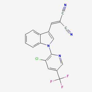 2-({1-[3-chloro-5-(trifluoromethyl)-2-pyridinyl]-1H-indol-3-yl}methylene)malononitrile