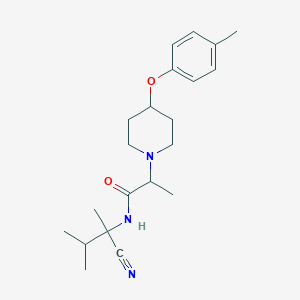 N-(2-Cyano-3-methylbutan-2-yl)-2-[4-(4-methylphenoxy)piperidin-1-yl]propanamide