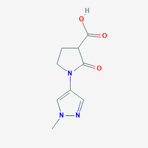 1-(1-Methylpyrazol-4-yl)-2-oxopyrrolidine-3-carboxylic acid